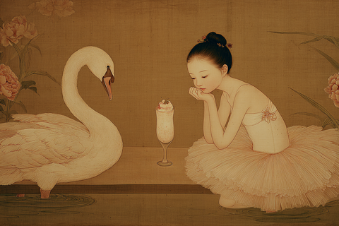 VERONICA J 2025 BALLET-We falter before small desires.  日本語: 小さな欲望の前で、人は揺れる。
