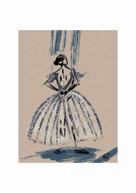 Veronica J  Original Artworks [BALLET]  Rehearsal ballerina